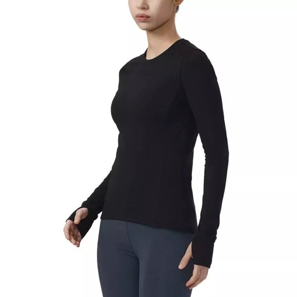 NWoT Spyder Active Women's Long Sleve Activewear Top Black Size S $50 9C224 - Picture 2 of 3